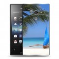 Дизайнерский пластиковый чехол для Sony Xperia acro S пляж