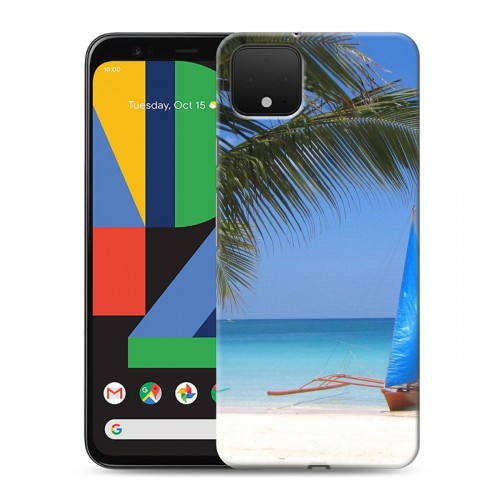 Дизайнерский пластиковый чехол для Google Pixel 4 пляж