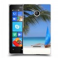 Дизайнерский пластиковый чехол для Microsoft Lumia 435 пляж