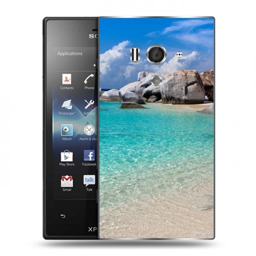 Дизайнерский пластиковый чехол для Sony Xperia acro S пляж