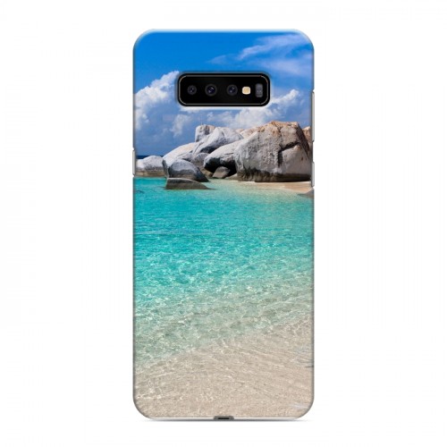 Дизайнерский пластиковый чехол для Samsung Galaxy S10 Plus пляж
