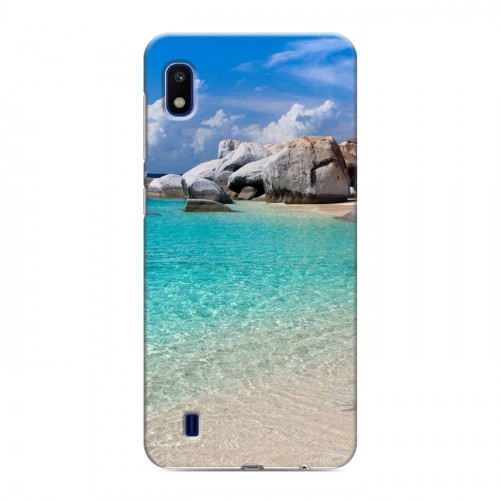 Дизайнерский пластиковый чехол для Samsung Galaxy A10 пляж