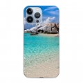 Дизайнерский пластиковый чехол для Iphone 13 Pro Max пляж