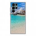 Дизайнерский пластиковый чехол для Samsung Galaxy S22 Ultra пляж