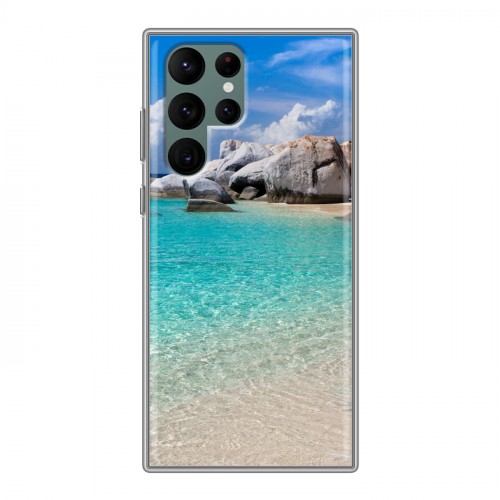Дизайнерский пластиковый чехол для Samsung Galaxy S22 Ultra пляж