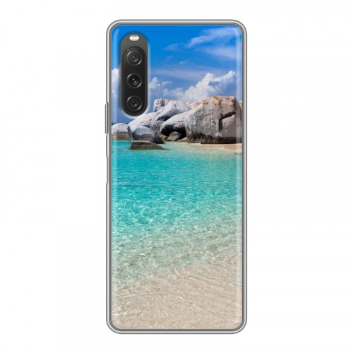 Дизайнерский силиконовый с усиленными углами чехол для Sony Xperia 10 V пляж