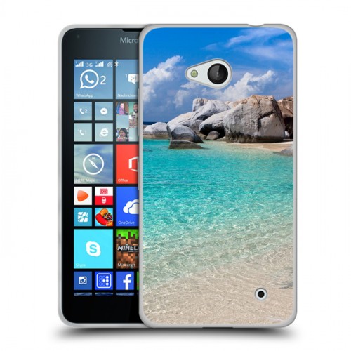 Дизайнерский пластиковый чехол для Microsoft Lumia 640 пляж