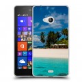 Дизайнерский пластиковый чехол для Microsoft Lumia 540 пляж