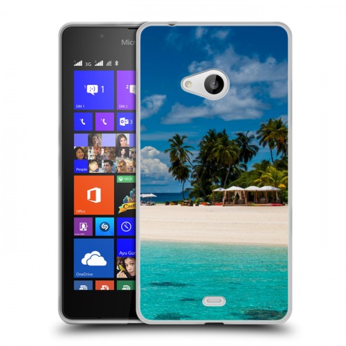 Дизайнерский пластиковый чехол для Microsoft Lumia 540 пляж