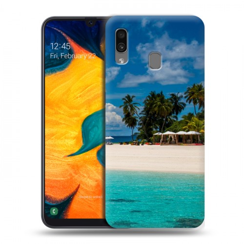 Дизайнерский силиконовый чехол для Samsung Galaxy A30 пляж