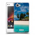 Дизайнерский пластиковый чехол для Sony Xperia L пляж