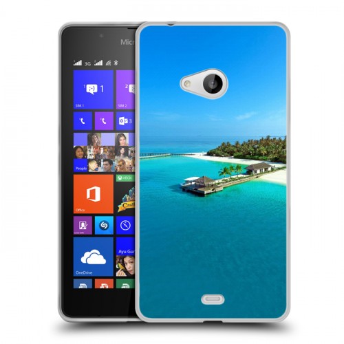 Дизайнерский пластиковый чехол для Microsoft Lumia 540 пляж