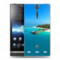 Дизайнерский пластиковый чехол для Sony Xperia S пляж