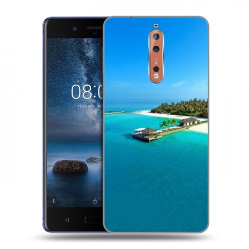 Дизайнерский пластиковый чехол для Nokia 8 пляж