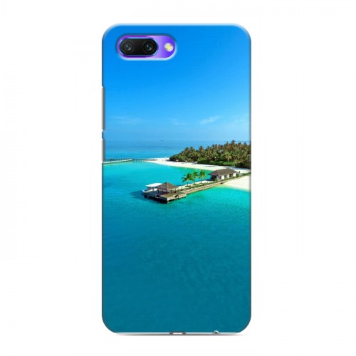 Дизайнерский силиконовый с усиленными углами чехол для Huawei Honor 10 пляж