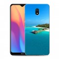 Дизайнерский силиконовый с усиленными углами чехол для Xiaomi RedMi 8A пляж