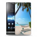 Дизайнерский пластиковый чехол для Sony Xperia S пляж