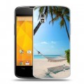 Дизайнерский пластиковый чехол для LG Google Nexus 4 пляж