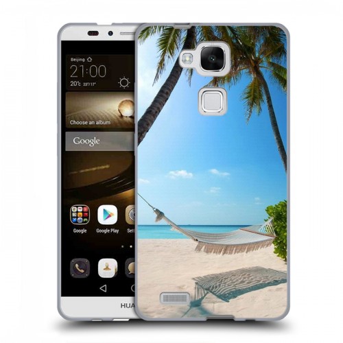 Дизайнерский пластиковый чехол для Huawei Ascend Mate 7 пляж