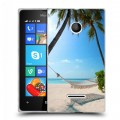 Дизайнерский пластиковый чехол для Microsoft Lumia 435 пляж