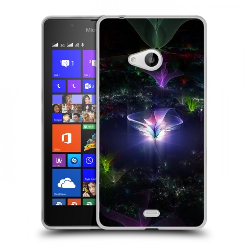 Дизайнерский пластиковый чехол для Microsoft Lumia 540 Абстракции Фрактал