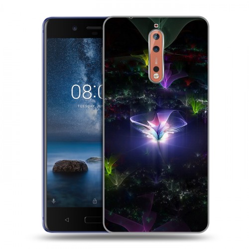 Дизайнерский пластиковый чехол для Nokia 8 Абстракции Фрактал