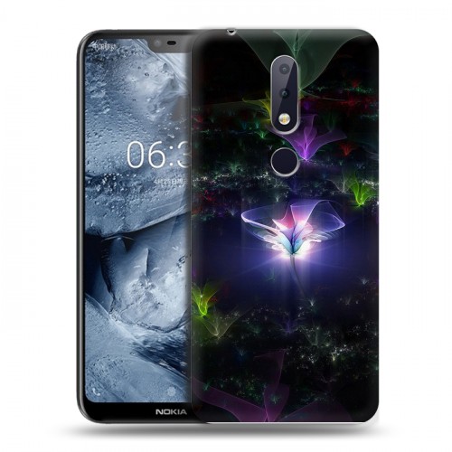 Дизайнерский пластиковый чехол для Nokia 6.1 Plus Абстракции Фрактал