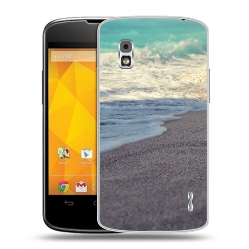 Дизайнерский пластиковый чехол для LG Google Nexus 4 пляж