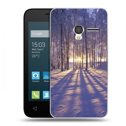 Дизайнерский пластиковый чехол для Alcatel One Touch Pixi 3 (4.0) зима