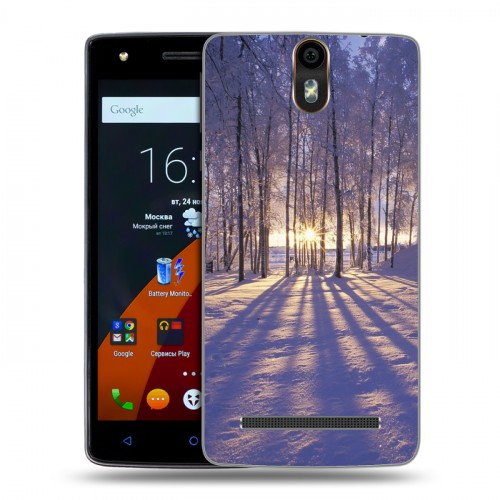 Дизайнерский силиконовый чехол для Wileyfox Storm зима