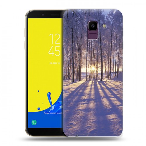 Дизайнерский пластиковый чехол для Samsung Galaxy J6 зима