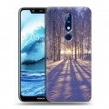 Дизайнерский пластиковый чехол для Nokia 5.1 Plus зима