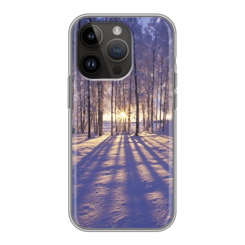 Дизайнерский силиконовый чехол для Iphone 14 Pro зима