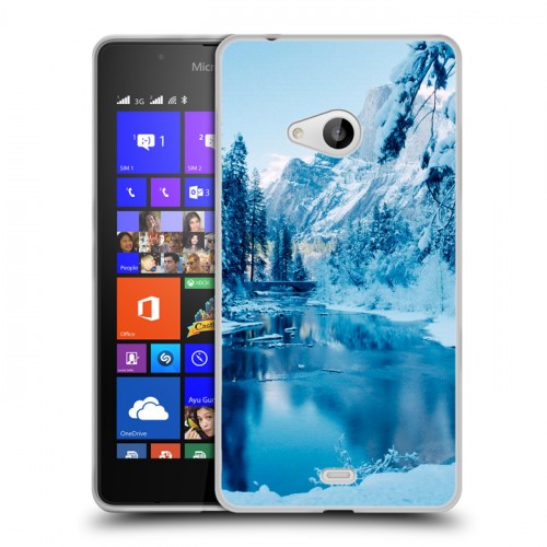 Дизайнерский пластиковый чехол для Microsoft Lumia 540 зима