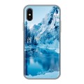 Дизайнерский силиконовый чехол для Iphone x10 зима