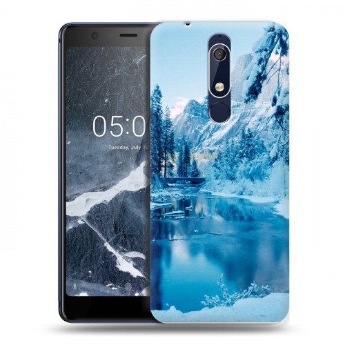 Дизайнерский пластиковый чехол для Nokia 5.1 зима