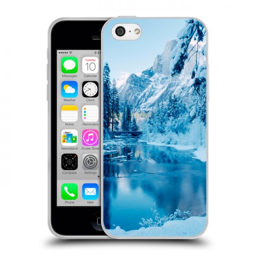 Дизайнерский пластиковый чехол для Iphone 5c зима