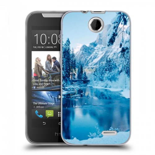 Дизайнерский силиконовый чехол для HTC Desire 310 зима