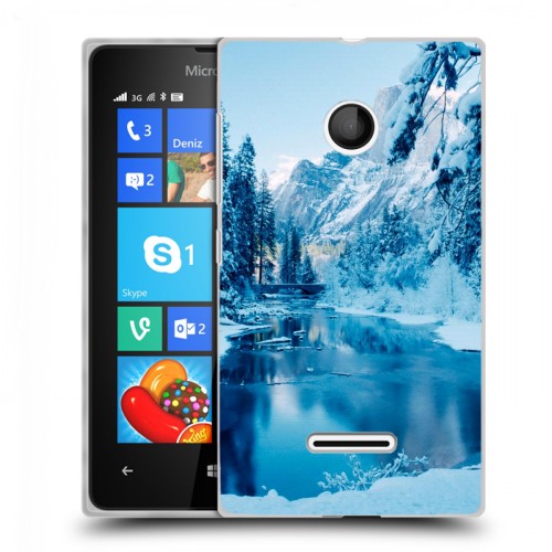 Дизайнерский пластиковый чехол для Microsoft Lumia 435 зима