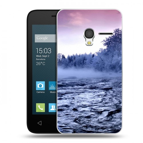 Дизайнерский пластиковый чехол для Alcatel One Touch Pixi 3 (4.0) зима