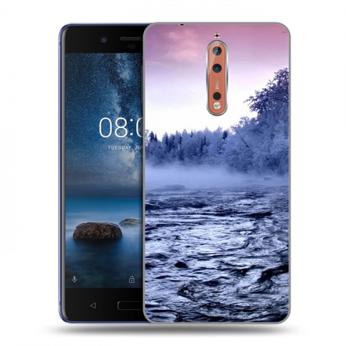 Дизайнерский пластиковый чехол для Nokia 8 зима