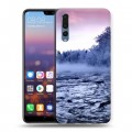 Дизайнерский силиконовый с усиленными углами чехол для Huawei P20 Pro зима