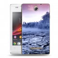 Дизайнерский пластиковый чехол для Sony Xperia E зима