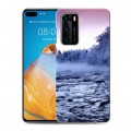 Дизайнерский пластиковый чехол для Huawei P40 зима