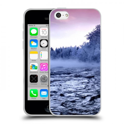 Дизайнерский пластиковый чехол для Iphone 5c зима