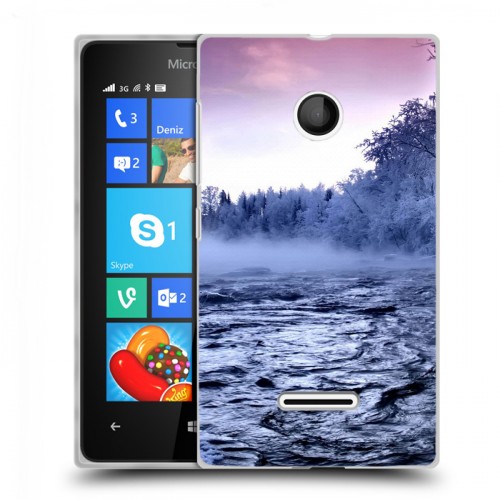 Дизайнерский пластиковый чехол для Microsoft Lumia 435 зима