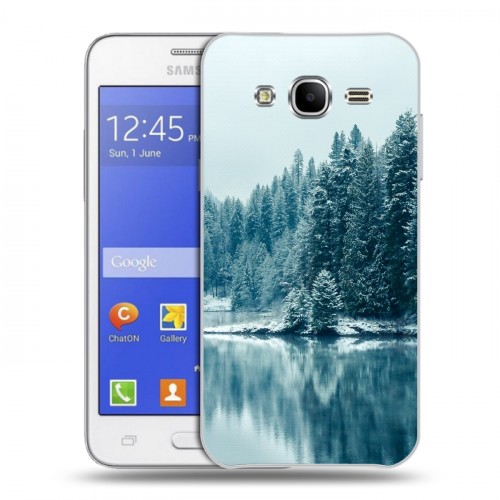 Дизайнерский пластиковый чехол для Samsung Galaxy J7 зима