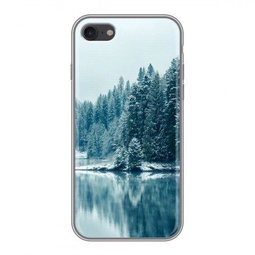 Дизайнерский силиконовый чехол для Iphone 7 зима