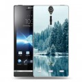 Дизайнерский пластиковый чехол для Sony Xperia S зима