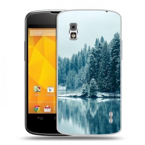 Дизайнерский пластиковый чехол для LG Google Nexus 4 зима